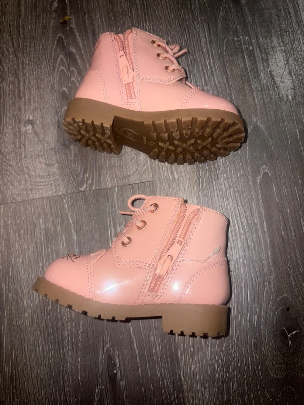 Toddler Boots Bundle - Pink Cat and Brown Faux Fur size 4